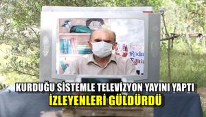 Kurduğu sistemle televizyon yayını yaptı, izleyenleri güldürdü