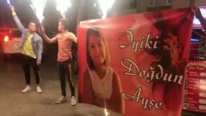 Mahalleliden küçük Ayşe'ye doğum günü sürprizi