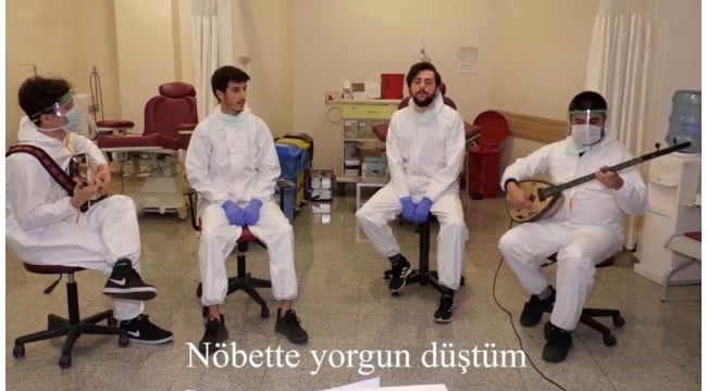 Sağlık çalışanlarının 'Covid' şarkısı beğeni yağmuruna tutuldu
