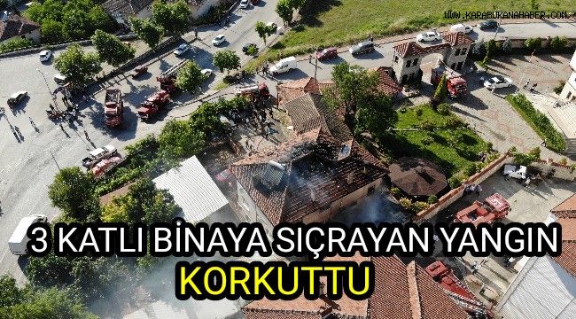 3 katlı binaya sıçrayan yangın korkuttu