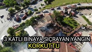3 katlı binaya sıçrayan yangın korkuttu