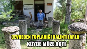 Çevreden topladığı tarihi kalıntılarla köyde müze açtı
