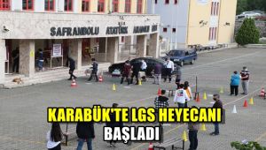 Karabük'te öğrencilerin korona virüs tedbirli LGS heyecanı başladı
