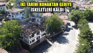 2 tarihi konaktan geriye iskeletleri kaldı