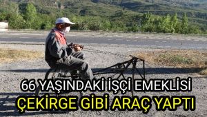 66 yaşındaki işçi emeklisi çekirge gibi araç yaptı