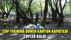 Çöp yığınına dönen kanyonu kapattılar çöpler kaldı