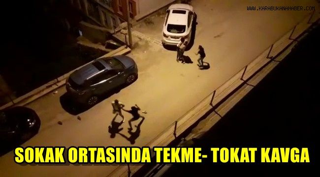 Sokak ortasında tekme-tokat kavga