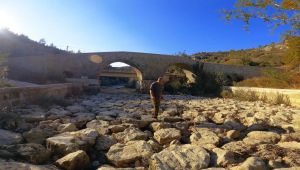 Aşırı sıcaklardan dolayı kuruma noktasına gelen kanyondaki dereden yavru balıkları böyle kurtardılar