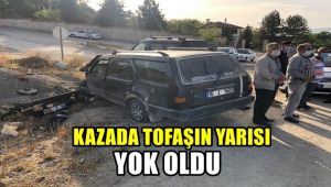 Karabük'te kazada Tofaş'ın yarısı yok oldu