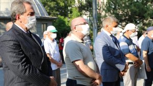 KAYÜ Rektörünün babası son yolculuğuna uğurlandı