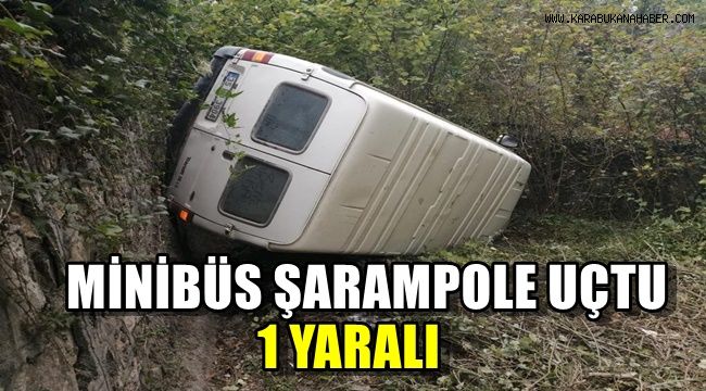 Minibüs şarampole uçtu: 1 yaralı