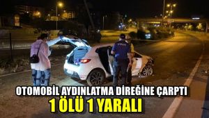 Otomobil aydınlatma direğine çarptı: 1 ölü, 1 yaralı