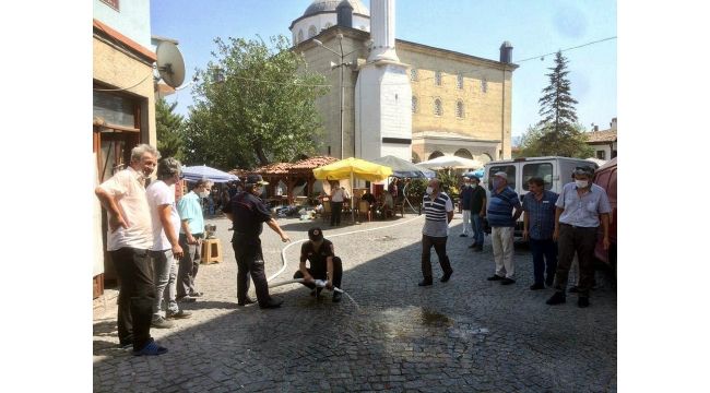 Safranbolu'da vatandaş ve esnaflara yangın eğitimi