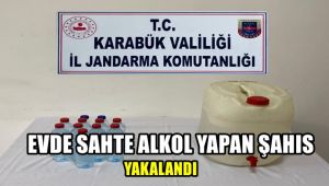 Evde sahte alkol yapan şahıs yakalandı
