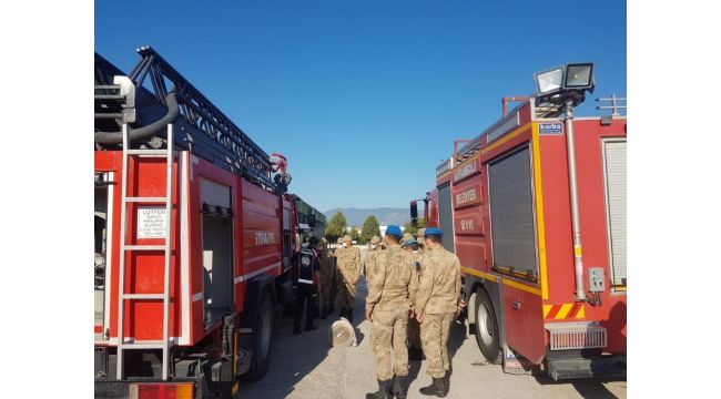 İtfaiyeden Jandarmaya yangın eğitimi