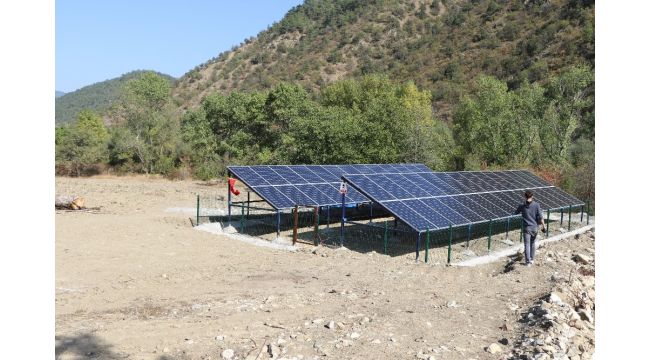 Köyün su sorunu güneş paneli çözecek