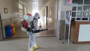 Safranbolu'da okullarda dezenfekte çalışmaları sürüyor