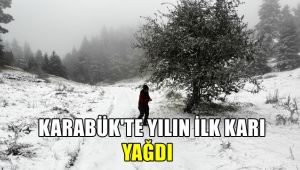 Karabük'te mevsimin ilk karı yağdı