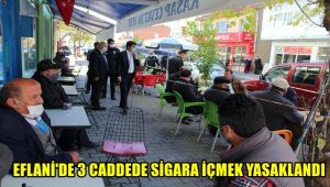 Karabük'ün Eflani ilçesinde 3 caddede sigara içilmesi yasaklandı