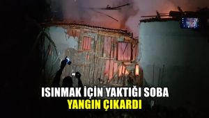 Isınmak için yaktığı soba yangın çıkardı: 1 yaralı