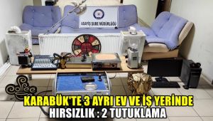 Karabük'te 3 ayrı ev ve iş yerinde hırsızlık: 2 tutuklama