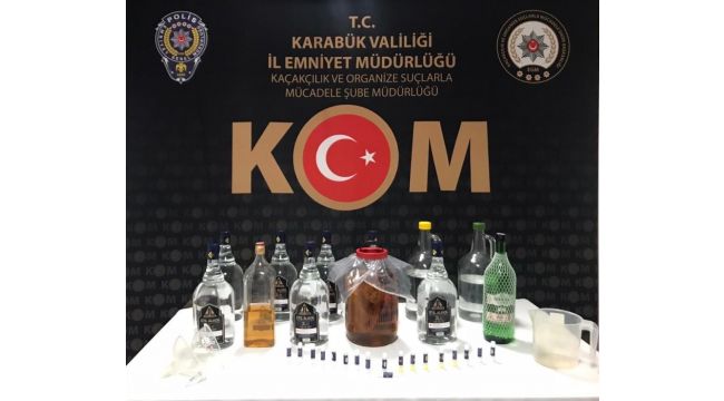 Karabük'te yılbaşı öncesi kaçak alkol operasyonu