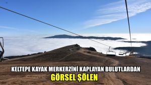 Keltepe Kayak Merkezi'ni kaplayan bulutlardan görsel şölen
