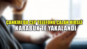 Çankırı'da cep telefonu çalan hırsız, Karabük'te yakalandı