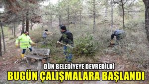 Dün belediyeye devrildi bugün çalışmalar başladı