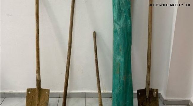 Karabük'te kaçak kazı yapan iki kişi suçüstü yakalandı