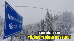Karabük'te kar yüzünü yeniden gösterdi