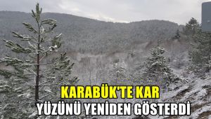 Karabük'te kar yüzünü yeniden gösterdi