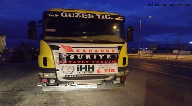 Karabük İHH'nın Suriye'ye 5. yardım tırı gönderildi
