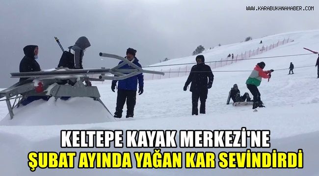 Keltepe Kayak Merkezi'ne Şubat ayında yağan kar sevindirdi