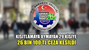 Kısıtlamaya uymayan 29 kişiye 26 bin 100 TL ceza kesildi