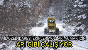 Özel İdare ekipleri köy yollarını açmak için arı gibi çalışıyor