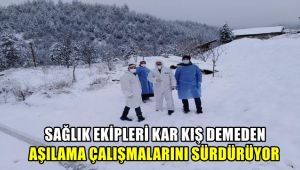Sağlık ekipleri kar kış demeden aşılama çalışmalarını sürdürüyor