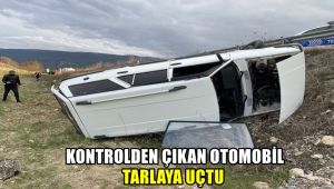 Kontrolden çıkan otomobil tarlaya uçtu : 1 yaralı
