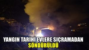 Safranbolu'da iki katlı ahşap evde çıkan yangın tarihi evlere sıçramadan söndürüldü