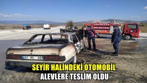 Seyir halindeki otomobil alevlere teslim oldu