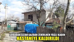 Sobadan sızan gazdan zehirlenen yaşlı kadın hastaneye kaldırıldı