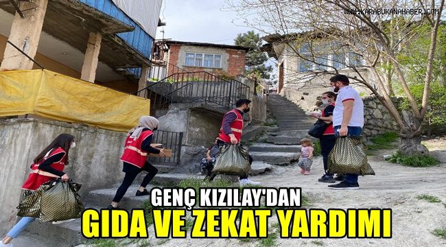 Genç Kızılay'dan gıda ve zekat yardımı