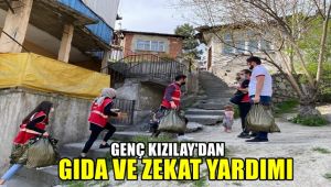 Genç Kızılay'dan gıda ve zekat yardımı