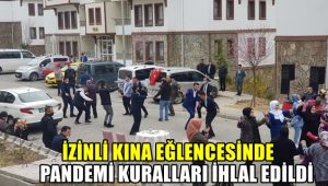 İzinli kına eğlencesinde pandemi kuralları ihlal edildi