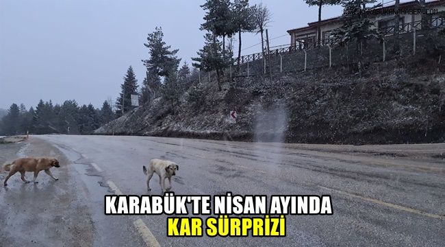 Karabük'te Nisan ayında kar sürprizi