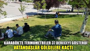Karabük'te termometreler 37 dereceyi gösterdi, vatandaşlar gölgelere kaçtı