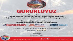 Karabük TSO üyesi 3 firma ilk 500'de