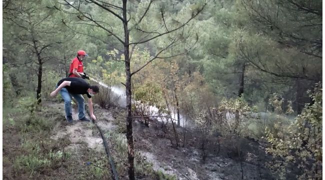 Karabük'te örtü altı yangını büyümeden söndürüldü