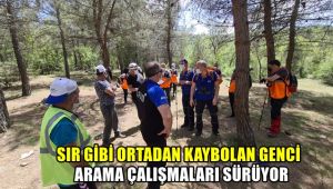 Sır gibi ortadan kaybolan genci arama çalışmaları sürüyor