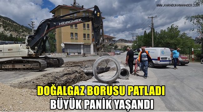 Doğalgaz borusu patladı, büyük panik yaşandı